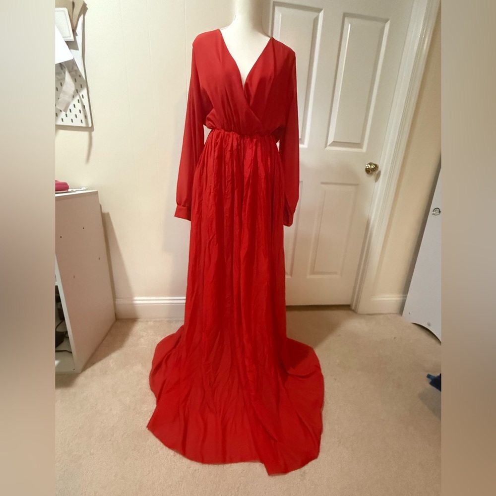 Elegant Red Evening Gown
